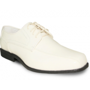 JEAN YVES Men Dress Shoe JY02 Oxford Formal Tuxedo for Prom & Wedding Shoe Ivory Patent - Wide Width Available